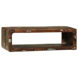 Berkfield Home TV Cabinet Multicolour 80x30x25 cm Solid Wood Reclaimed in Brown - Size: 80 x 30 x 25 cm - thumbnail 2