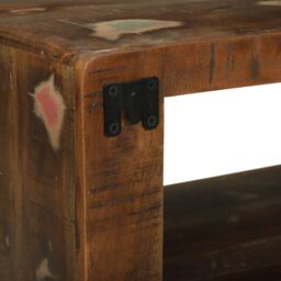 Berkfield Home TV Cabinet Multicolour 80x30x25 cm Solid Wood Reclaimed in Brown - Size: 80 x 30 x 25 cm - thumbnail 9