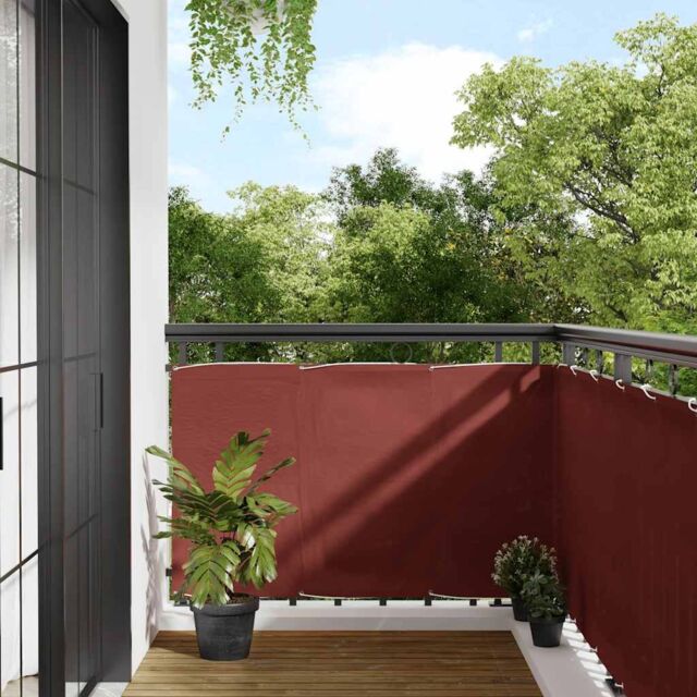 Berkfield Home Balcony Screen Terracotta 90x1000 cm 100% Polyester Oxford - image 1
