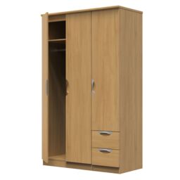 Ready Assembled 2 U Holborn Triple Plain + Drawer Wardrobe (Ready Assembled) in Brown - thumbnail 5