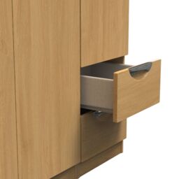 Ready Assembled 2 U Holborn Triple Plain + Drawer Wardrobe (Ready Assembled) in Brown - thumbnail 7