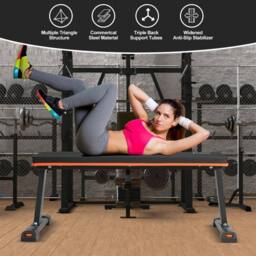 NESTLUNE Flat Weight Bench Foldable Strength Training Exercise in Black - Size: 0-18 m - thumbnail 5