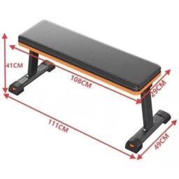 NESTLUNE Flat Weight Bench Foldable Strength Training Exercise in Black - Size: 0-18 m - thumbnail 2