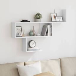 Berkfield Home Wall Shelf White 100x15x70 cm Engineered Wood - Size: 100 x 15 x 70 cm - thumbnail 2