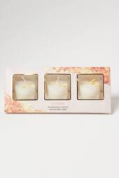 Homescapes Crystal Scented Candle Gift Set Pack of 3 with Natural Gemstones in Yellow - Size: 3 Pack