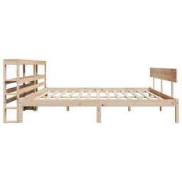 Berkfield Home Beautiful Bed Frame without Mattress 180x200 cm Super King Solid in Natural - thumbnail 5