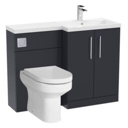 Balterley Floor Standing Vanity, WC Unit, Pan, Seat & Cistern - Dark Grey - thumbnail 1