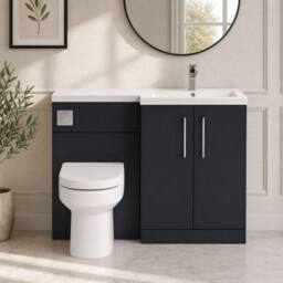 Balterley Floor Standing Vanity, WC Unit, Pan, Seat & Cistern - Dark Grey - thumbnail 8