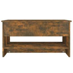 Berkfield Home Coffee Table Smoked Oak 80x50x40 cm Engineered Wood in Brown - Size: 80 x 50 x 40 cm - thumbnail 6