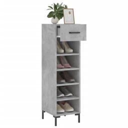 Berkfield Home Shoe Cabinet Concrete Grey 30x35x105 cm Engineered Wood - Size: 30 x 35 x 105 cm - thumbnail 4