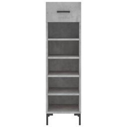 Berkfield Home Shoe Cabinet Concrete Grey 30x35x105 cm Engineered Wood - Size: 30 x 35 x 105 cm - thumbnail 6