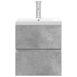 Berkfield Home Durable 2 Piece Bathroom Furniture Set Concrete Grey Engineered Wood - thumbnail 4