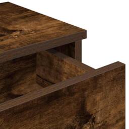 Berkfield Home Wall Shelf with Drawers Smoked Oak 100x37.5x19 cm Engineered Wood in Brown - thumbnail 8