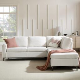 Home Detail Alyssum Right-Hand Corner Sofa in White - Size: 4 Person - thumbnail 2