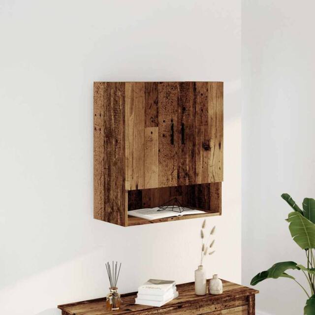 Berkfield Home Wall Cabinet Old Wood 60x31x70 cm Engineered Wood in Brown - Size: 60 x 31 x 70 cm - image 1