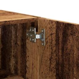 Berkfield Home Wall Cabinet Old Wood 60x31x70 cm Engineered Wood in Brown - Size: 60 x 31 x 70 cm - thumbnail 9