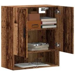 Berkfield Home Wall Cabinet Old Wood 60x31x70 cm Engineered Wood in Brown - Size: 60 x 31 x 70 cm - thumbnail 2