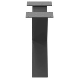 Berkfield Home Coffee Table Legs X-Shaped 2 pcs Anthracite 60x(30-31) cm Steel in Black - thumbnail 6