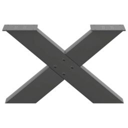Berkfield Home Coffee Table Legs X-Shaped 2 pcs Anthracite 60x(30-31) cm Steel in Black - thumbnail 5
