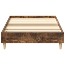 Berkfield Home Bed Frame No Mattress Smoked Oak 90x200 cm Engineered Wood in Brown - thumbnail 5