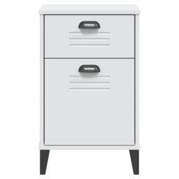 Berkfield Home Durable Bedside Cabinet VIKEN White Engineered Wood - thumbnail 6