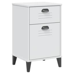 Berkfield Home Durable Bedside Cabinet VIKEN White Engineered Wood - thumbnail 3