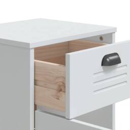 Berkfield Home Durable Bedside Cabinet VIKEN White Engineered Wood - thumbnail 9