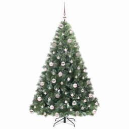 Berkfield Home Artificial Christmas Tree with 300 LEDs Green 180 cm PE & PVC - thumbnail 4