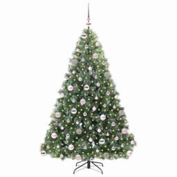 Berkfield Home Artificial Christmas Tree with 300 LEDs Green 180 cm PE & PVC - thumbnail 3