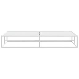 Berkfield Home Elegant Bed Frame without Mattress White 200x200 cm Metal - thumbnail 5