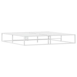 Berkfield Home Elegant Bed Frame without Mattress White 200x200 cm Metal - thumbnail 7
