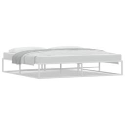Berkfield Home Elegant Bed Frame without Mattress White 200x200 cm Metal - thumbnail 3