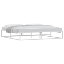 Berkfield Home Elegant Bed Frame without Mattress White 200x200 cm Metal - thumbnail 1