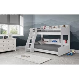 Ashfield Premium Modern White Triple Sleeper Bunk Bed - Size: Single
