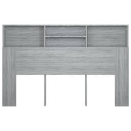 Berkfield Home Headboard Cabinet Grey Sonoma 160x19x103.5 cm - thumbnail 5