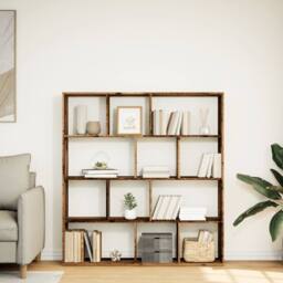 Berkfield Home Book Cabinet Old Wood 132x29x141.5 cm Engineered Wood in Brown - thumbnail 3