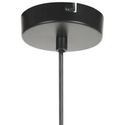 Wyld and Coco Natural Paper Rattan-Effect Pendant Lamp Black Metal Frame - thumbnail 6