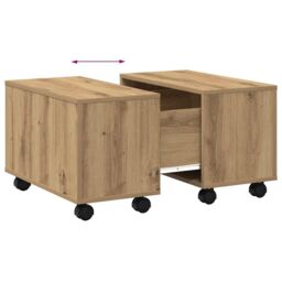 Berkfield Home Coffee Table Artisan Oak 60x60x38 cm Engineered Wood in Brown - Size: 60 x 60 x 38 cm - thumbnail 8