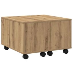 Berkfield Home Coffee Table Artisan Oak 60x60x38 cm Engineered Wood in Brown - Size: 60 x 60 x 38 cm - thumbnail 7