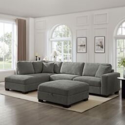 Home Detail Tate Storage Footstool in Grey - thumbnail 3