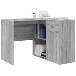 Berkfield Home Corner Desk Grey Sonoma 102x88x75 cm Engineered Wood in Yellow - Size: 102 x 88 x 75 cm - thumbnail 3