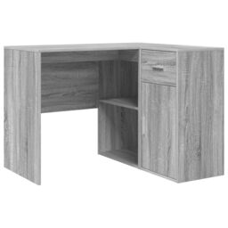 Berkfield Home Corner Desk Grey Sonoma 102x88x75 cm Engineered Wood in Yellow - Size: 102 x 88 x 75 cm - thumbnail 2