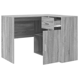 Berkfield Home Corner Desk Grey Sonoma 102x88x75 cm Engineered Wood in Yellow - Size: 102 x 88 x 75 cm - thumbnail 6