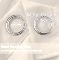 Luxury Living Voile Ring Top Curtain Panel Pair in Ivory - Size: 145 cm width x 275 cm drop - thumbnail 4