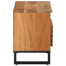 Berkfield Home TV Cabinet 80x34x46 cm Solid Wood Acacia in Brown - Size: 80 x 34 x 46 cm - thumbnail 4