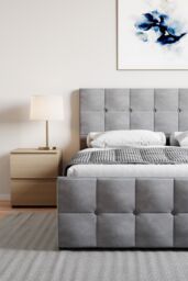 Home Discount Vida Designs Valentina King Size Ottoman Bed Frame Velvet Fabric UKFR in Grey - thumbnail 6