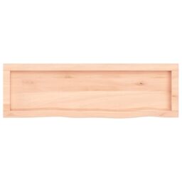 Berkfield Home Wall Shelf 100x30x(2-4) cm Untreated Solid Wood Oak in Brown - thumbnail 3