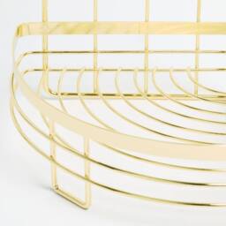 OHS 3 Tier Shower Caddy Freestanding Bathroom Corner Shelf Organiser in Gold - thumbnail 4