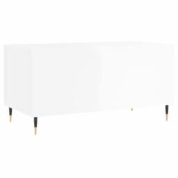 Berkfield Home Coffee Table High Gloss White 90x44.5x45 cm Engineered Wood - thumbnail 8