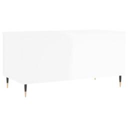 Berkfield Home Coffee Table High Gloss White 90x44.5x45 cm Engineered Wood - thumbnail 5
